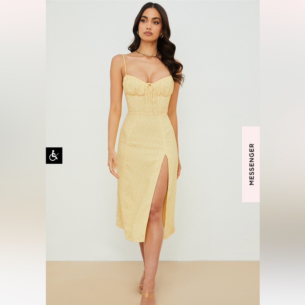 House of CB Carina floral bustier midi dress